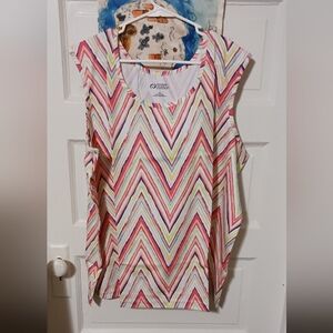 Cozee Corner Chevron Pattern Sleeveless Tank Top 4x A-51